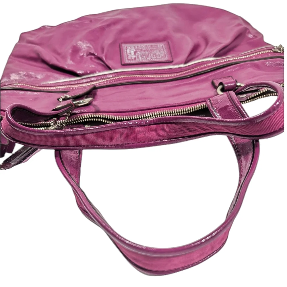 Coach Pink Leather Tote Bag - Picture 4 of 12
